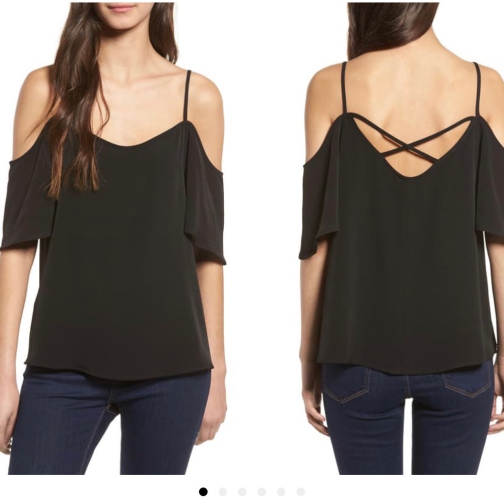 BP Black Cold Shoulder Tank